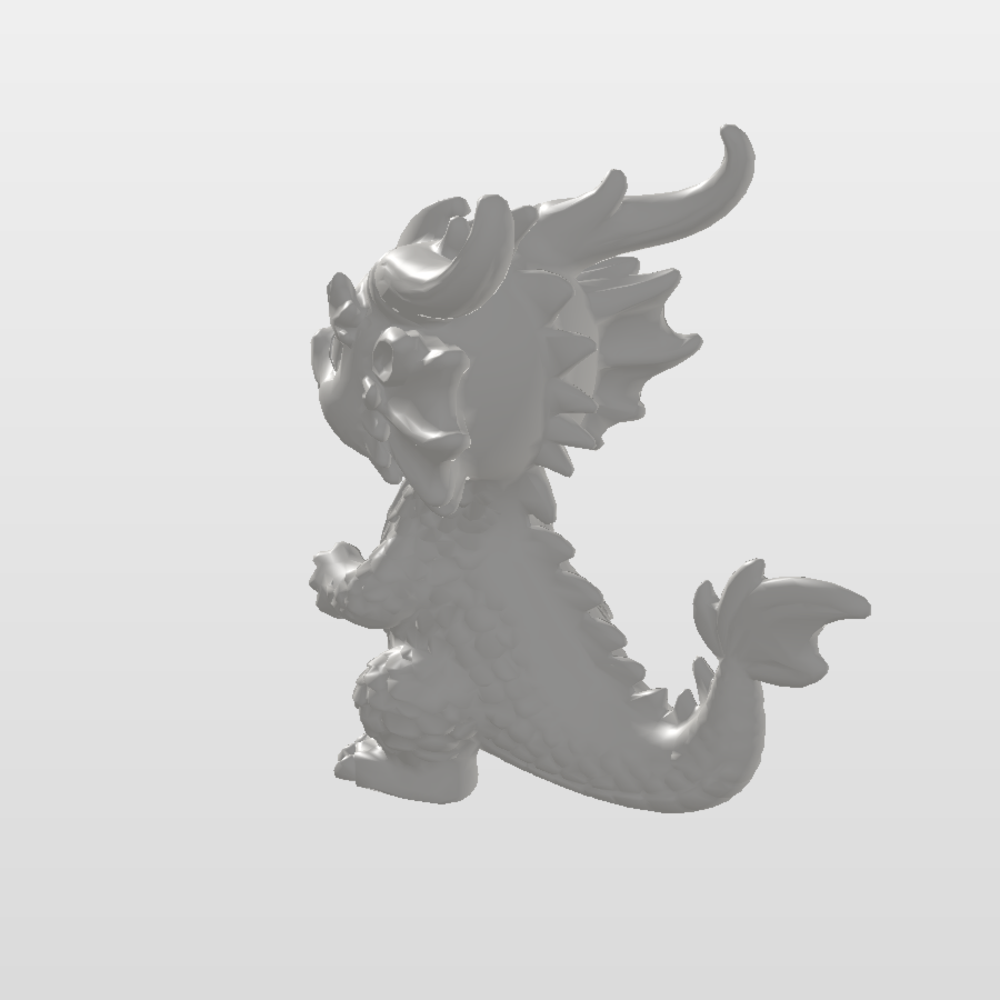Q版祥瑞白龙-桌面摆件